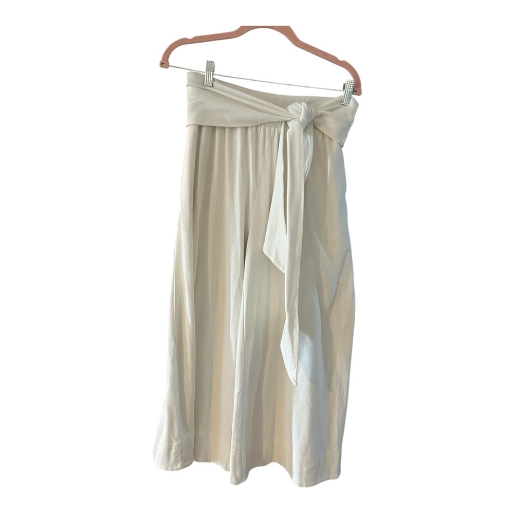 2 Piece Set Free People Blue Striped Top and Cream Wide-Leg Pants - Picture 6 of 10